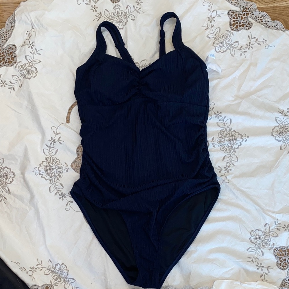 Cupshe Navy One-Piece Swimsuit size Large NWT